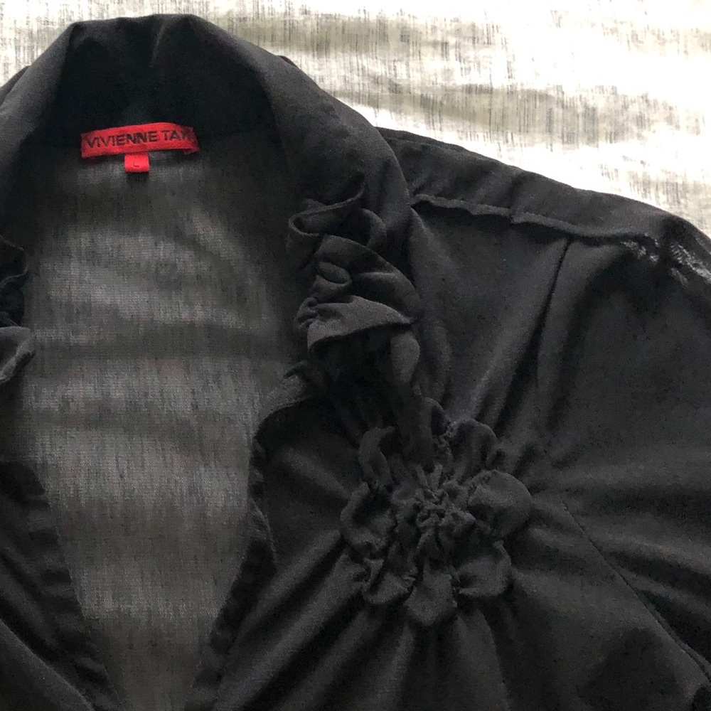 Preloved Vivienne Tam Sheer blouse sz L